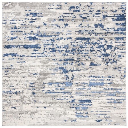 Safavieh 3 x 3 ft. Jasper 100 Power Loomed Square Area Rug Ivory & Blue JSP107B-3SQ